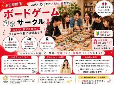 【名古屋のボドゲ専門サークル‼️第1期生オープニング募集‼️】🔰初心者に特化したボドゲサークル！