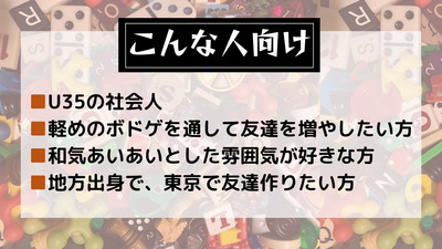 ギャラリー｜【4/5】ボドゲ飲み会🔰／U35限定＠新大久保（お一人様・初心者大歓迎）